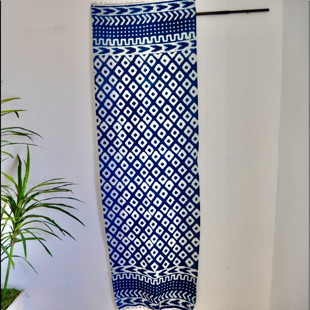 Shibori scarf,Scarf, shibori indigo scarf